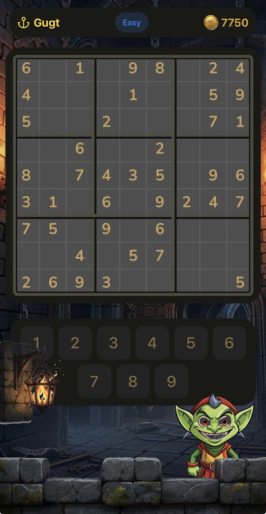 Sudoku Quest gameplay: medieval dungeon world